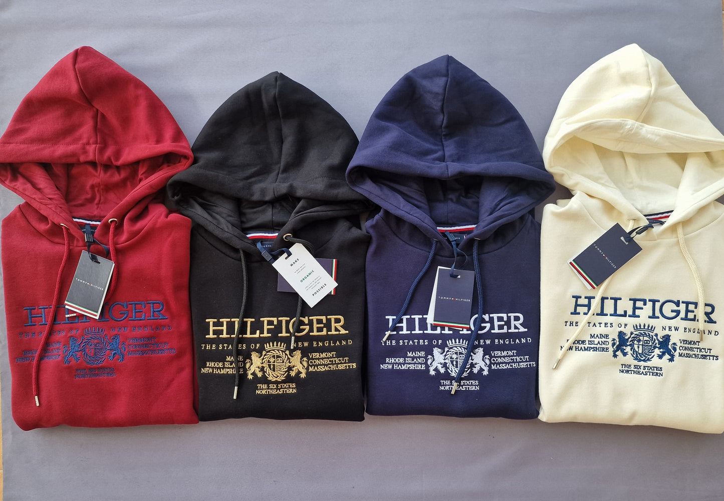 Sudadera Tommy Hilfiger azul marino logo blanco