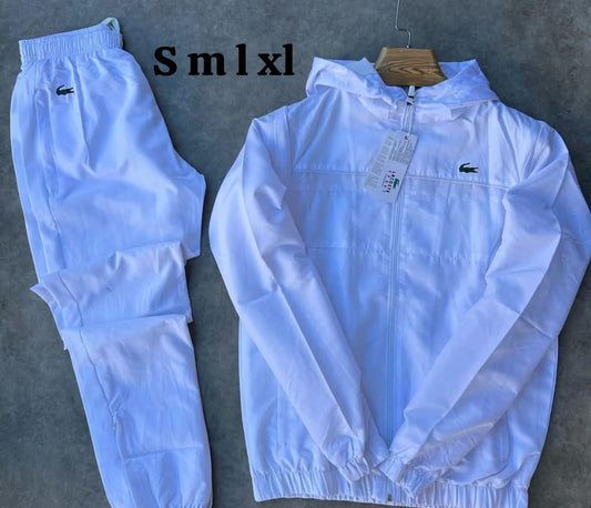 Chandal lacoste blanco logo verde