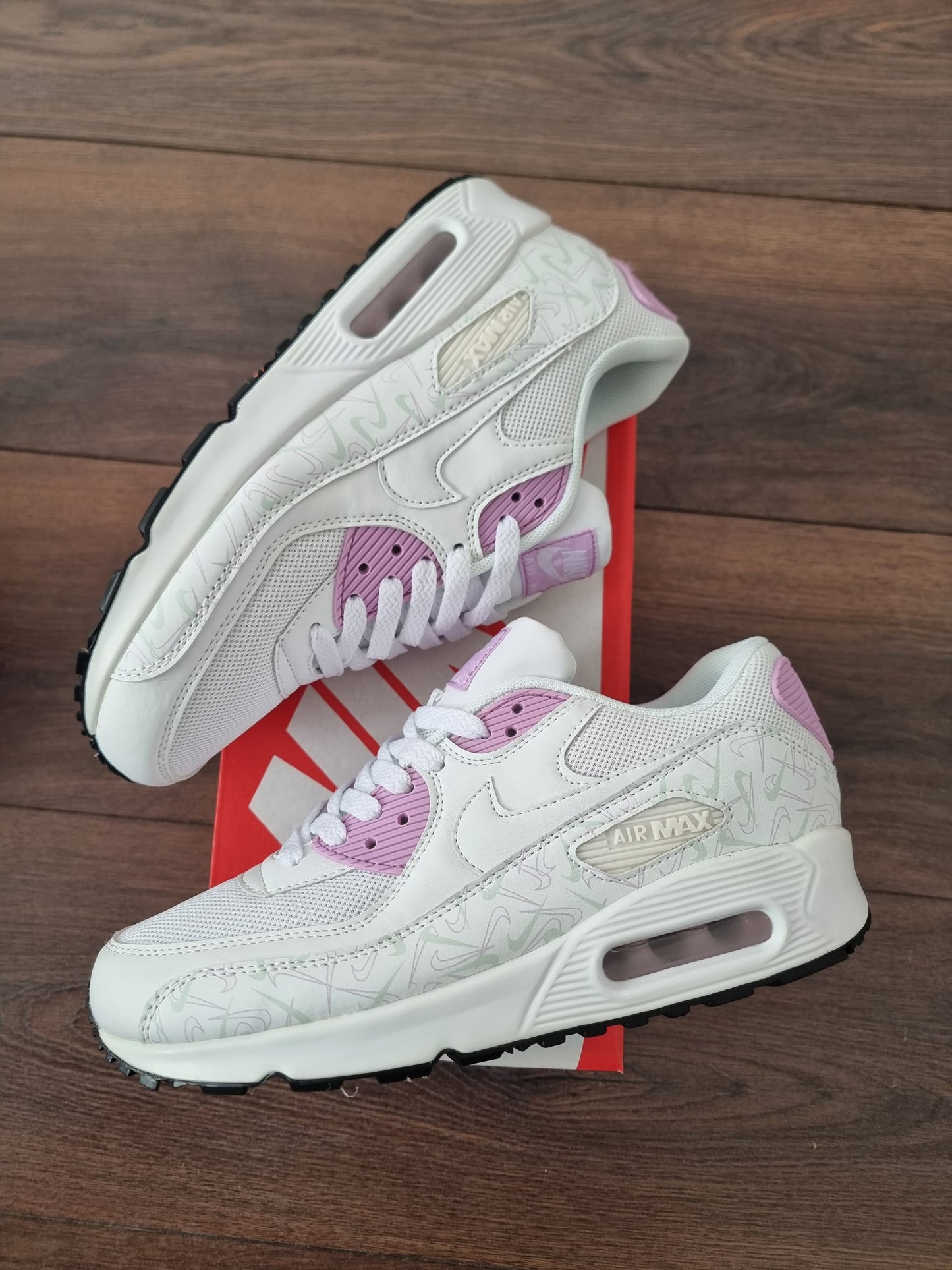 Air max 90 blanca morada