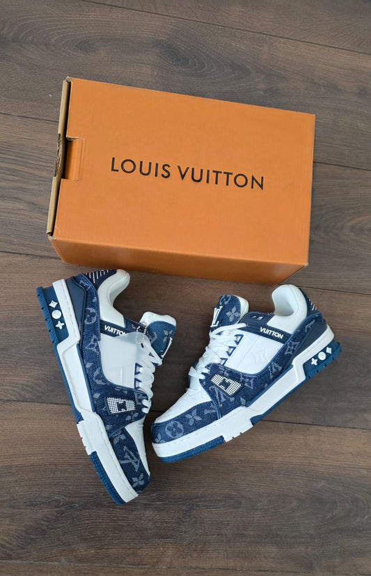 Lv trainer blanca azul
