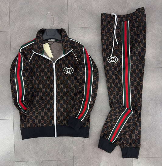 Chandals gucci marron todo logos