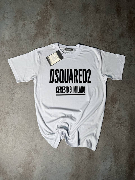 Camiseta DSQUARED2 blanco logo negro