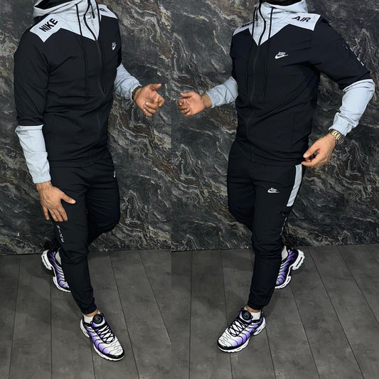 Chándal nike negro y gris logo gris