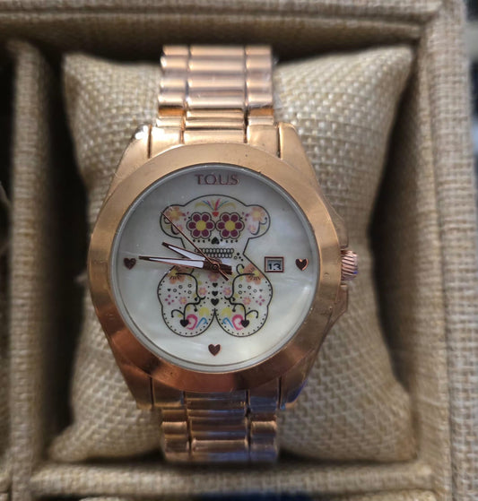Reloj tous beige logo oso detalles corazones