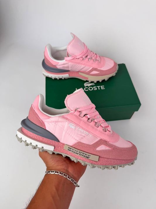 Zapatillas Lacoste Elite Active rosa detalles grises