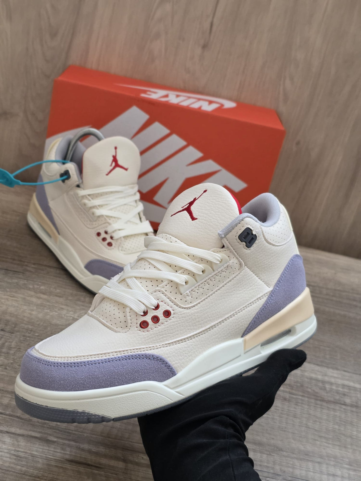 Jordan 3 beige azul
