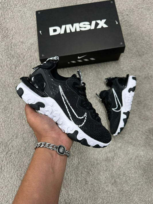 Nike react negras logo blanco