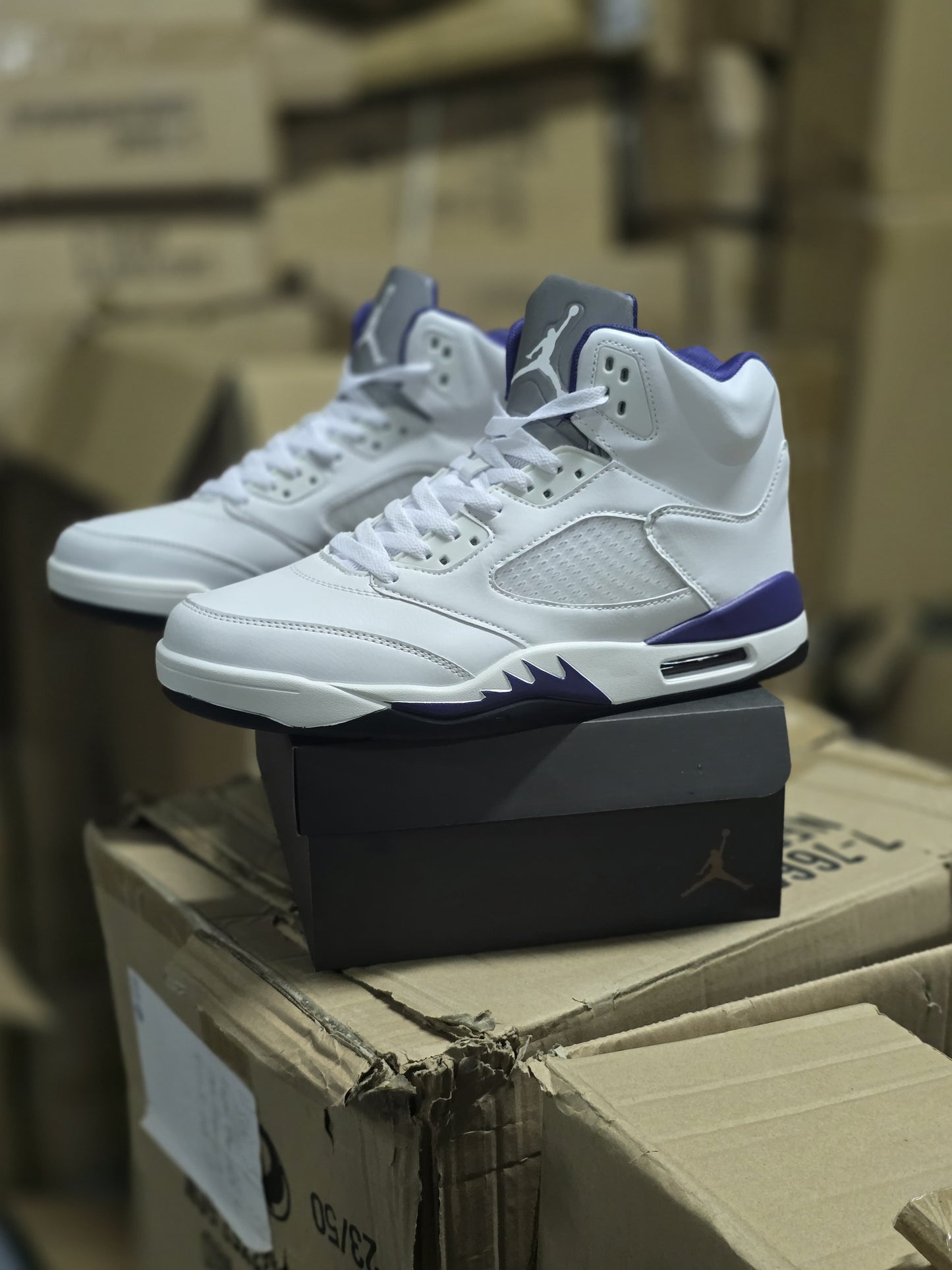 Jordan 5 blanca Lila