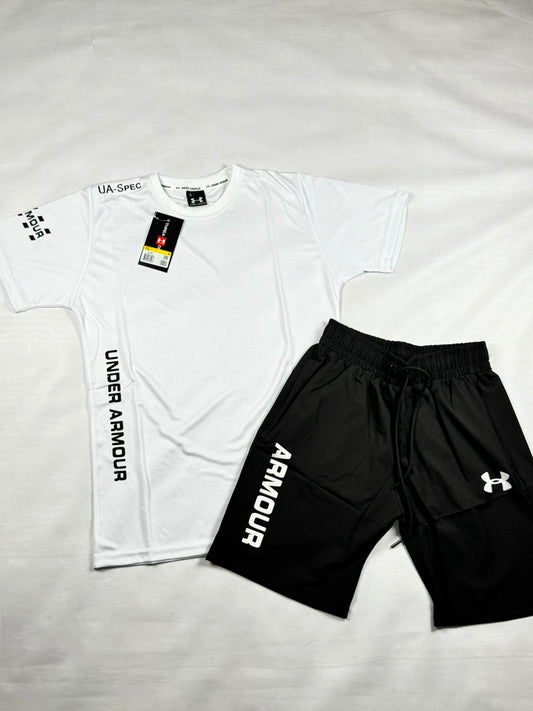 Conjunto under armour blanco logo negro