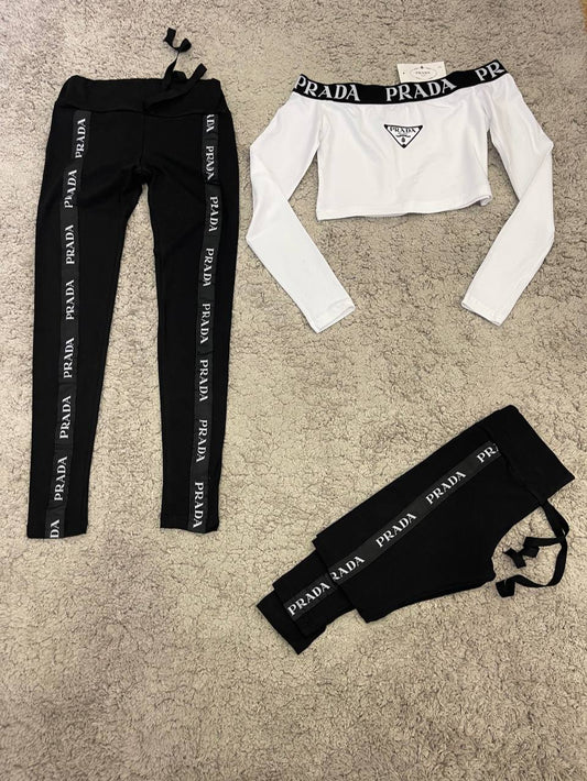 CONJUNTO PRADA BLANCO Y NEGRO