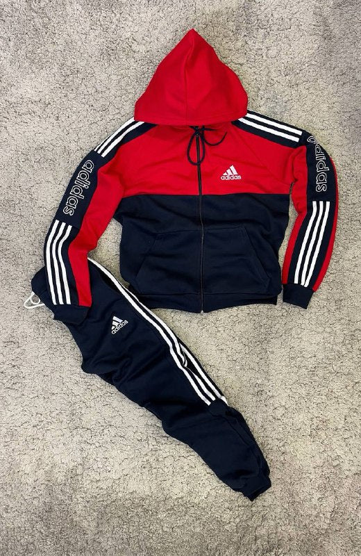 CHANDAL ADIDAS AZUL Y ROJO LOGO BLANCO