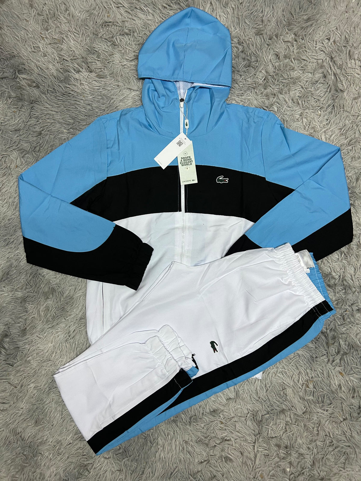 Chandal lacoste tricolor logo verde