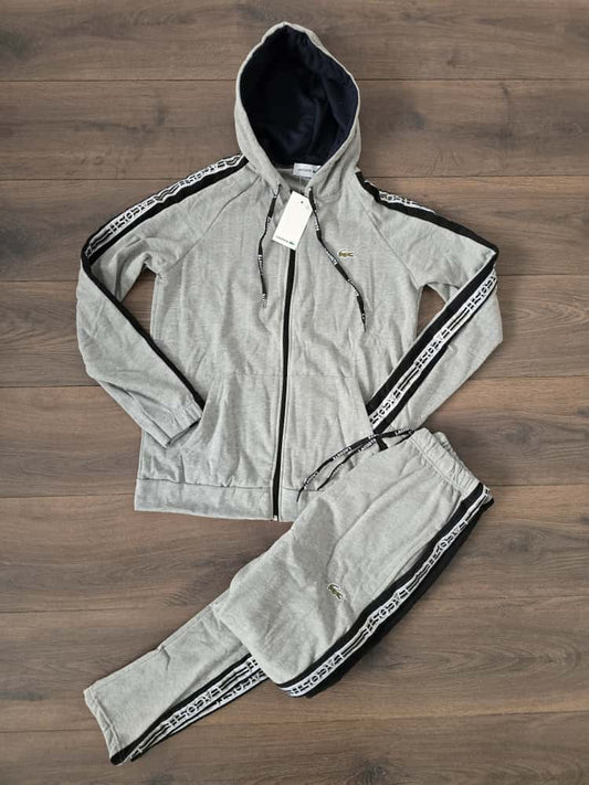 Chandal lacoste gris cordones lacoste