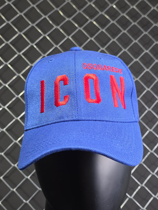 Gorra Dsquared2 azul logo rojo