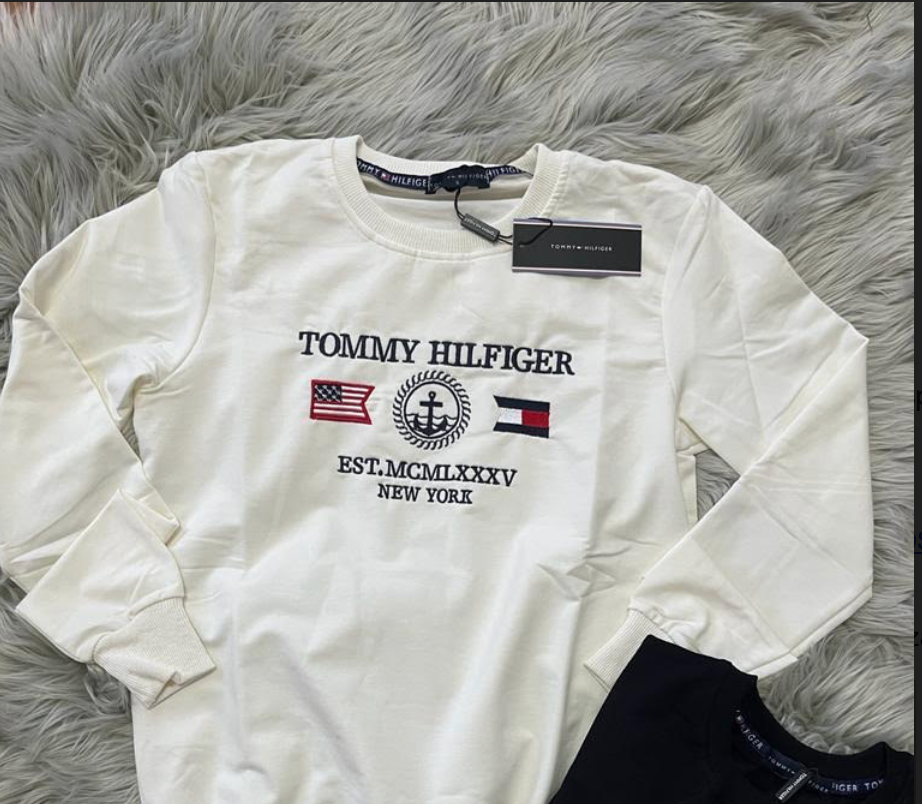 SUDADERA TOMMY BLANCA