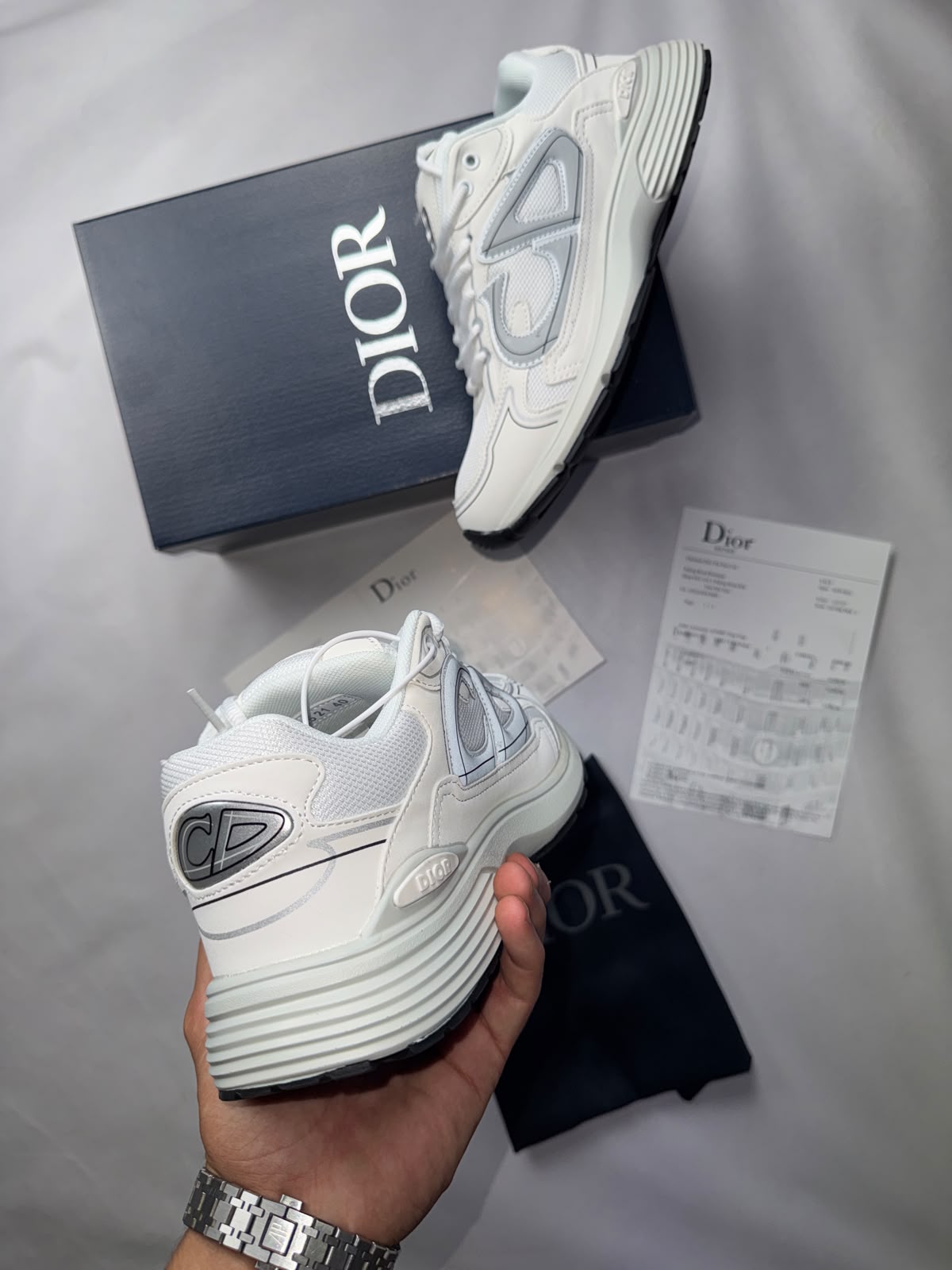 Dior b30 blancas logo gris