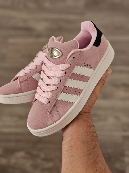 Adidas campus rosa rayas blancas