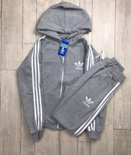 CHANDAL ADIDAS CLASSIC blanco y gris