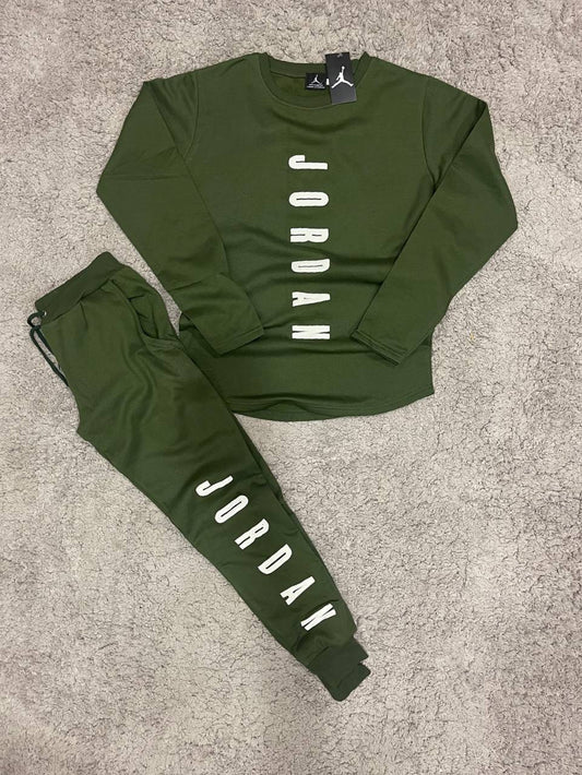 Chándal VERDE JORDAN LOGO BLANCO