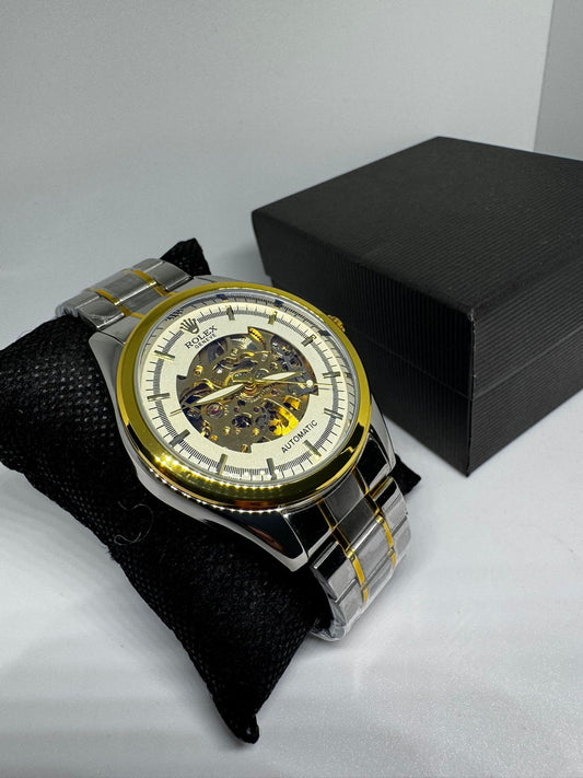 RELOJ ROLEX  GRIS BLANCO Y DORADO