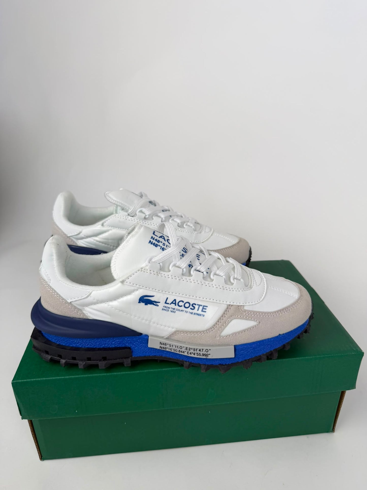 Zapatillas Lacoste Elite Active blanco detalles azules