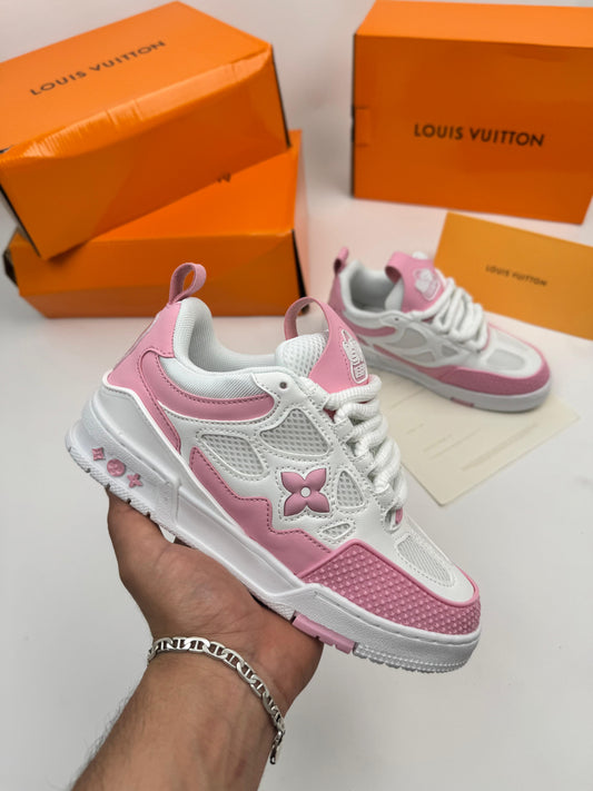 Louis vuitton SKATE 2025 blancas y rosas