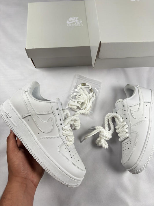 Air force blancas cordones gordos