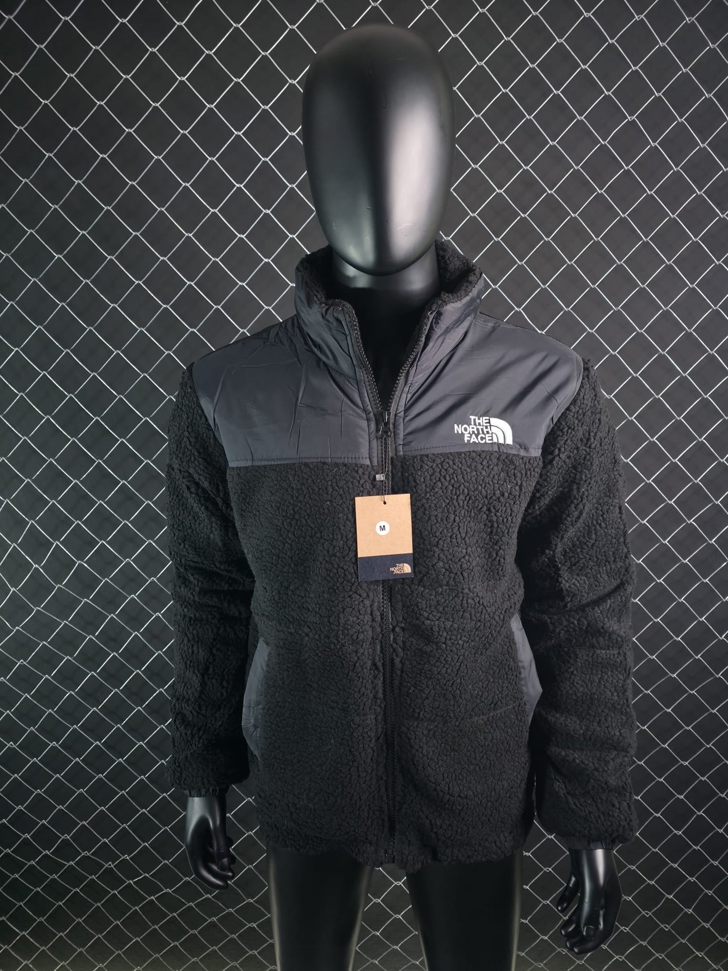 Chaqueta north face negro logo blanco