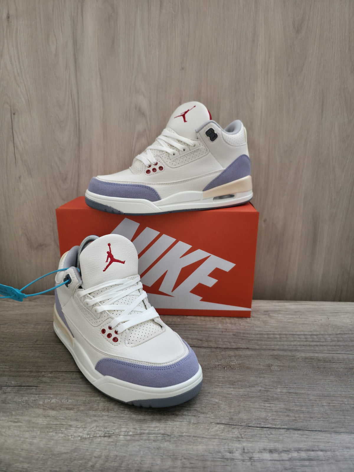 Jordan 3 beige azul