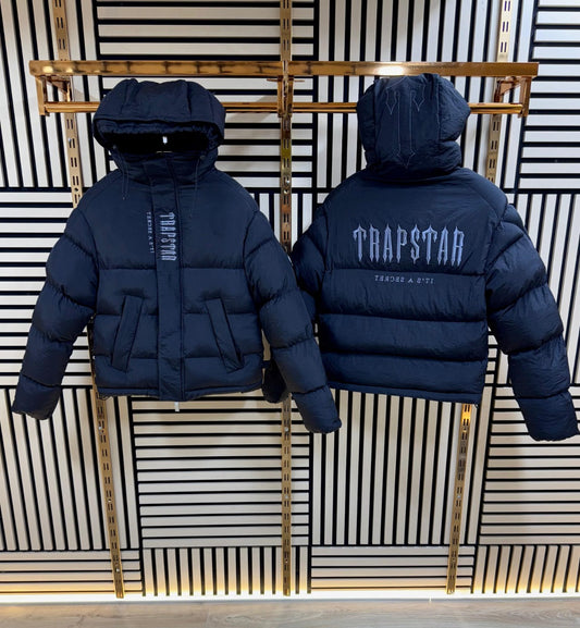 CHAQUETA TRAPSTAR negro logo blanco
