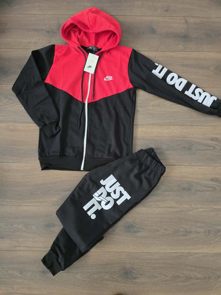 Chandal rojo negro just do it logo grande