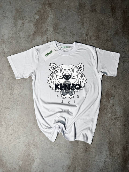 Camiseta Kenzo blanco logo blanco y negro