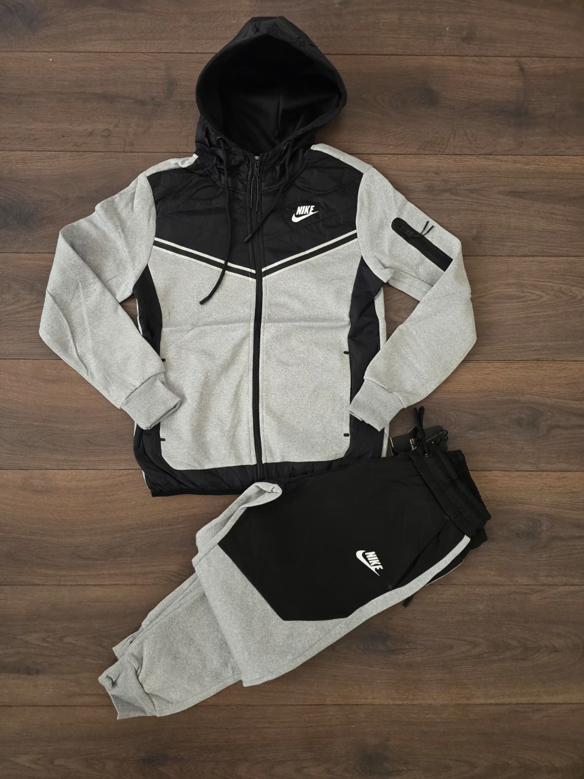 Chandals nike tech new gris negro