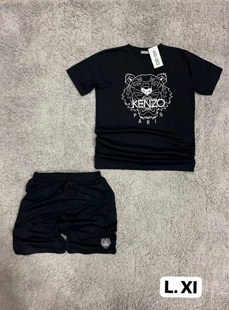 Conjunto verano kenzo negro logo blanco