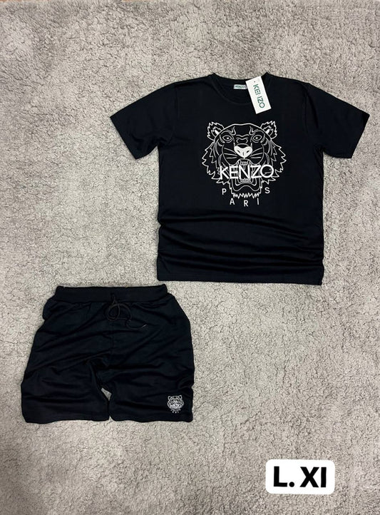 Conjunto verano kenzo negro logo blanco