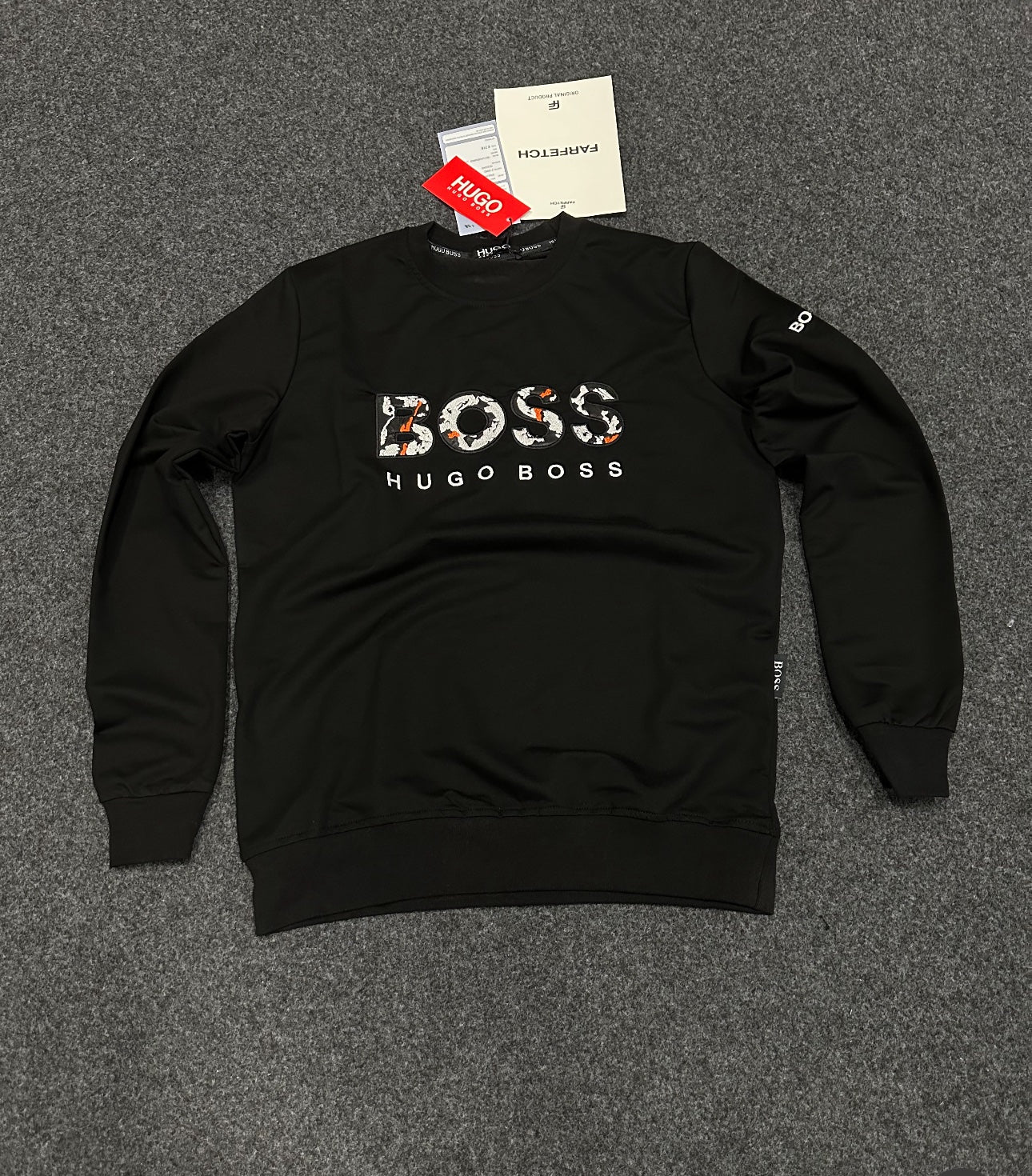 Sudadera hugo boss logo blanco