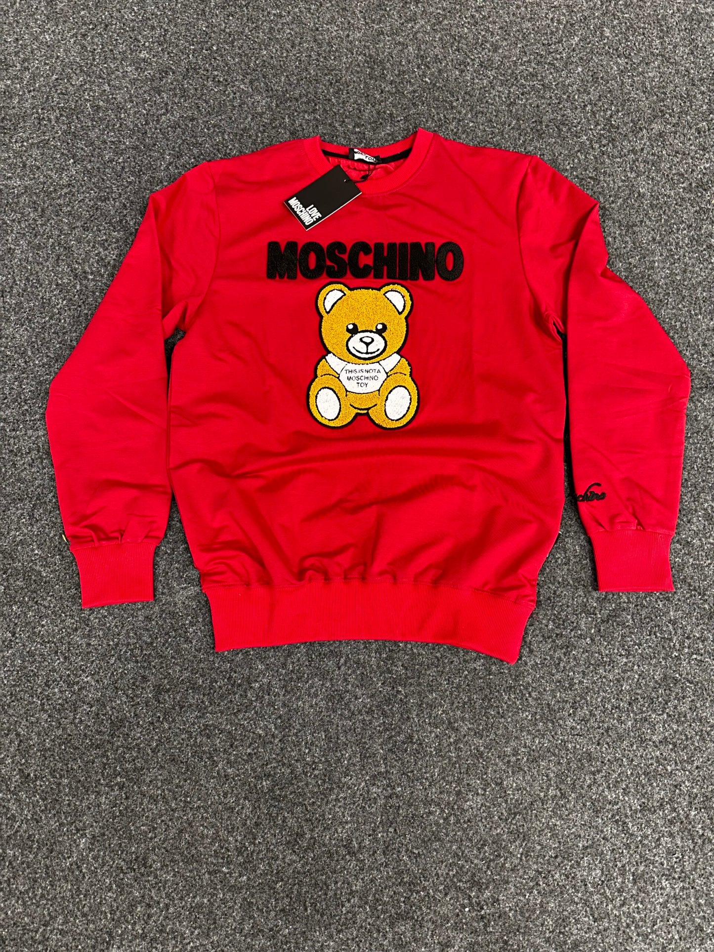 Sudadera MOSCHINO roja logo en pecho