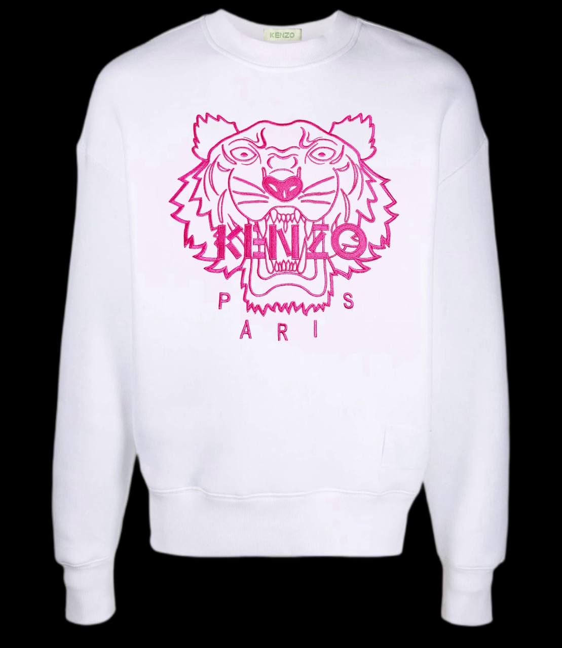 Sudadera KENZO blanco logo rosa