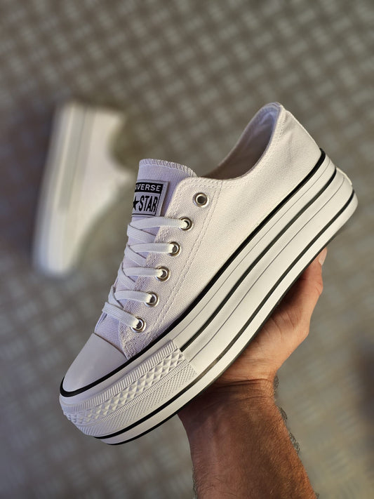 Convers triple blanca tela