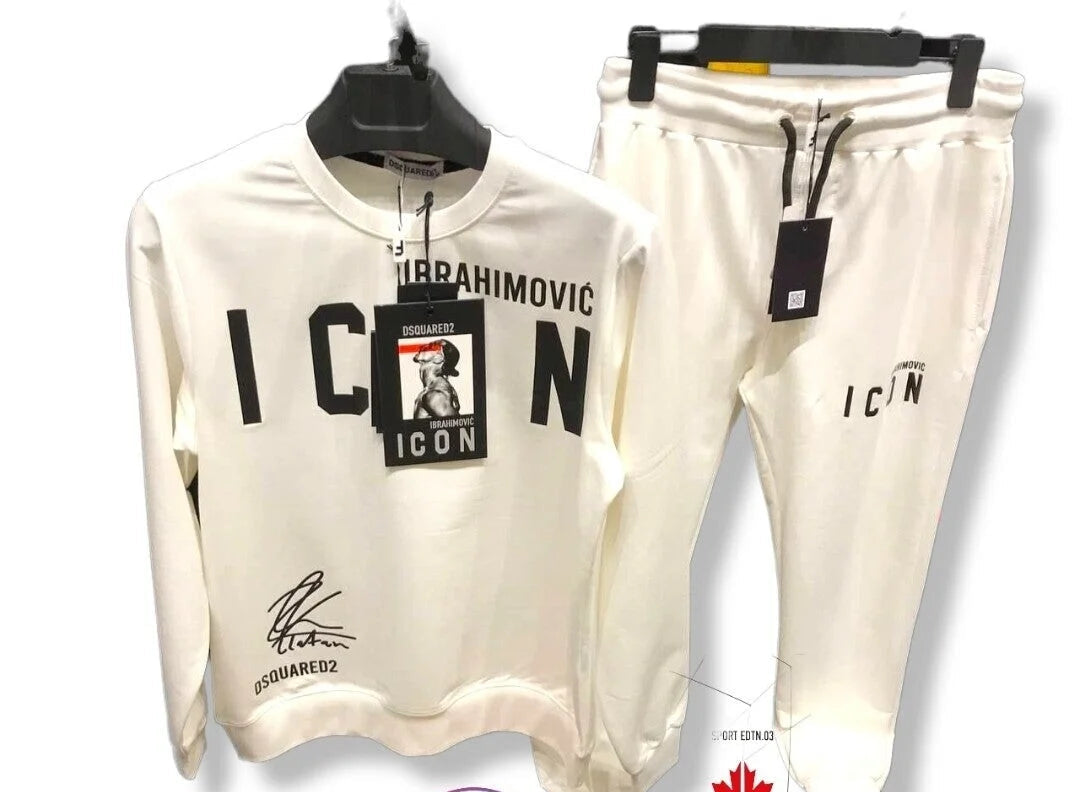 Chandal icon blanco logo negro x ibrahimovic