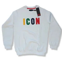 Sudadera ICON G5 blanco letras colores