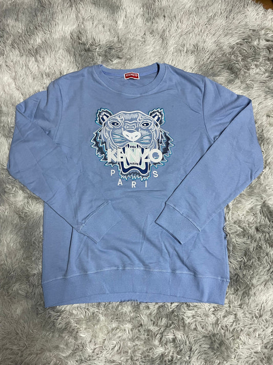 SUDADERA KENZO AZUL LOGO BLANCO