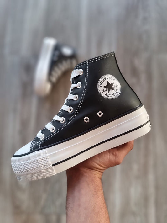 Converse bota negra plataforma