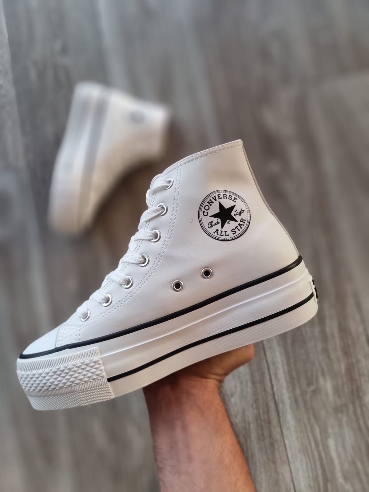 Converse bota blanca plataforma